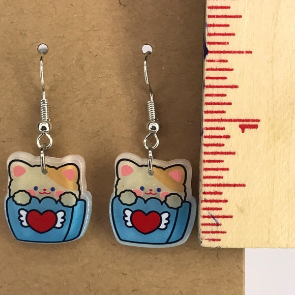 Fun Acrylic Dangle Earrings Cute - Picture 2 of 2